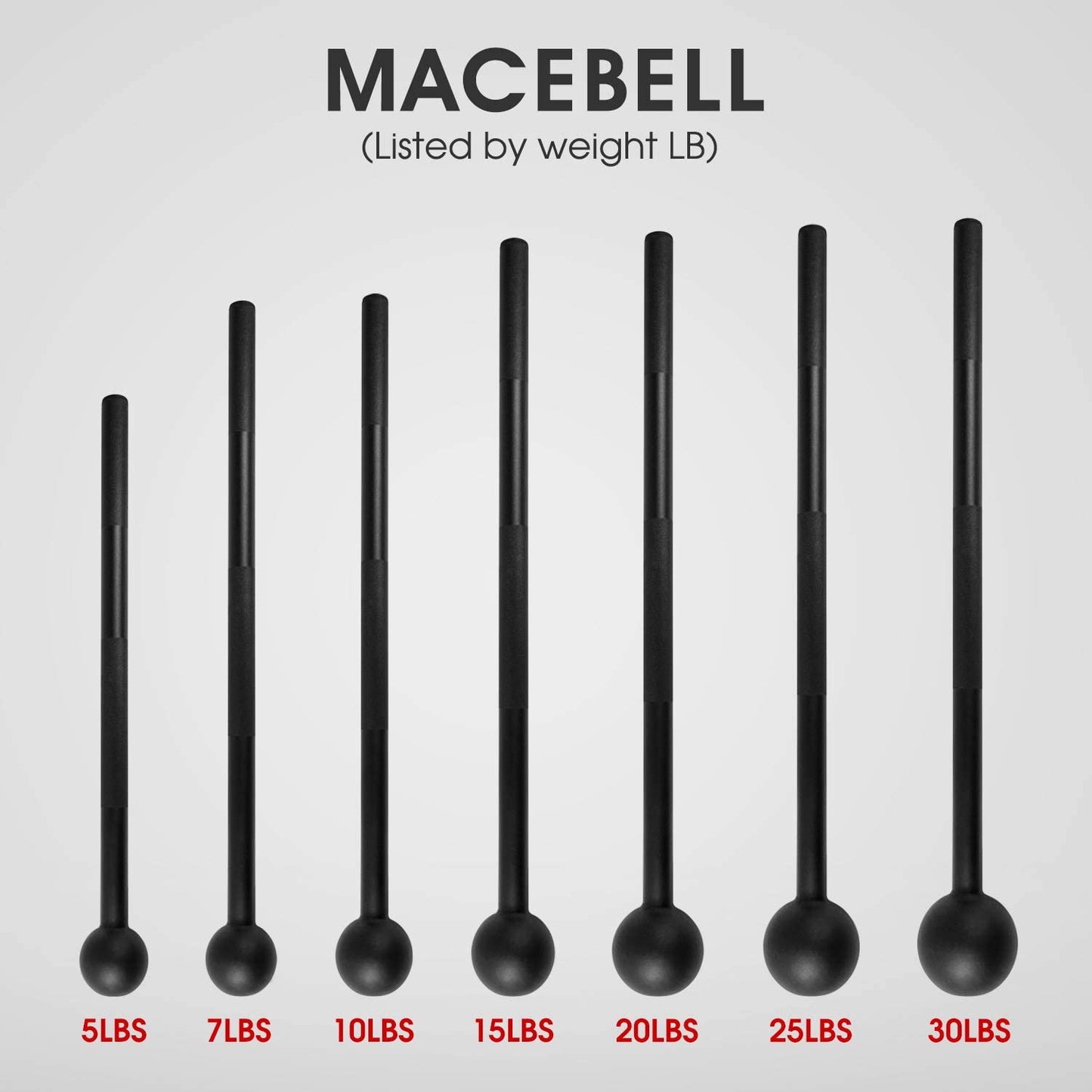 Steel Mace Bell for Comprehensive Strength Training - Enhances Full Body, Muscle, Shoulder, Grip, and Forearm Workouts for Rehabilitation and Stretching, Available in 5, 7, 10, 15, 20, 25, and 30 lbs for Both Women and Men