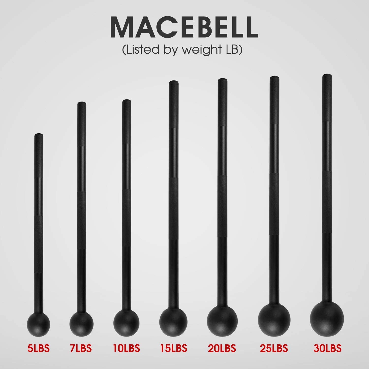 Steel Mace Bell for Comprehensive Strength Training - Enhances Full Body, Muscle, Shoulder, Grip, and Forearm Workouts for Rehabilitation and Stretching, Available in 5, 7, 10, 15, 20, 25, and 30 lbs for Both Women and Men