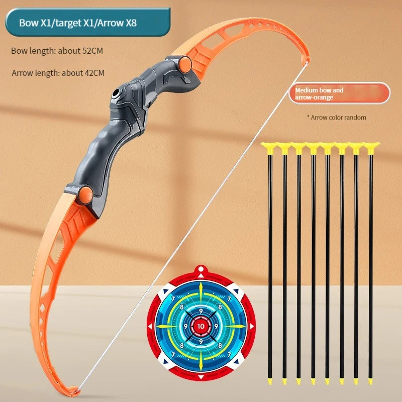 Bow and Arrow Toy Set 52Cm Archery Practice Recurve Outdoor Sorts Shooting Toy with Target Kids/Adults Gift