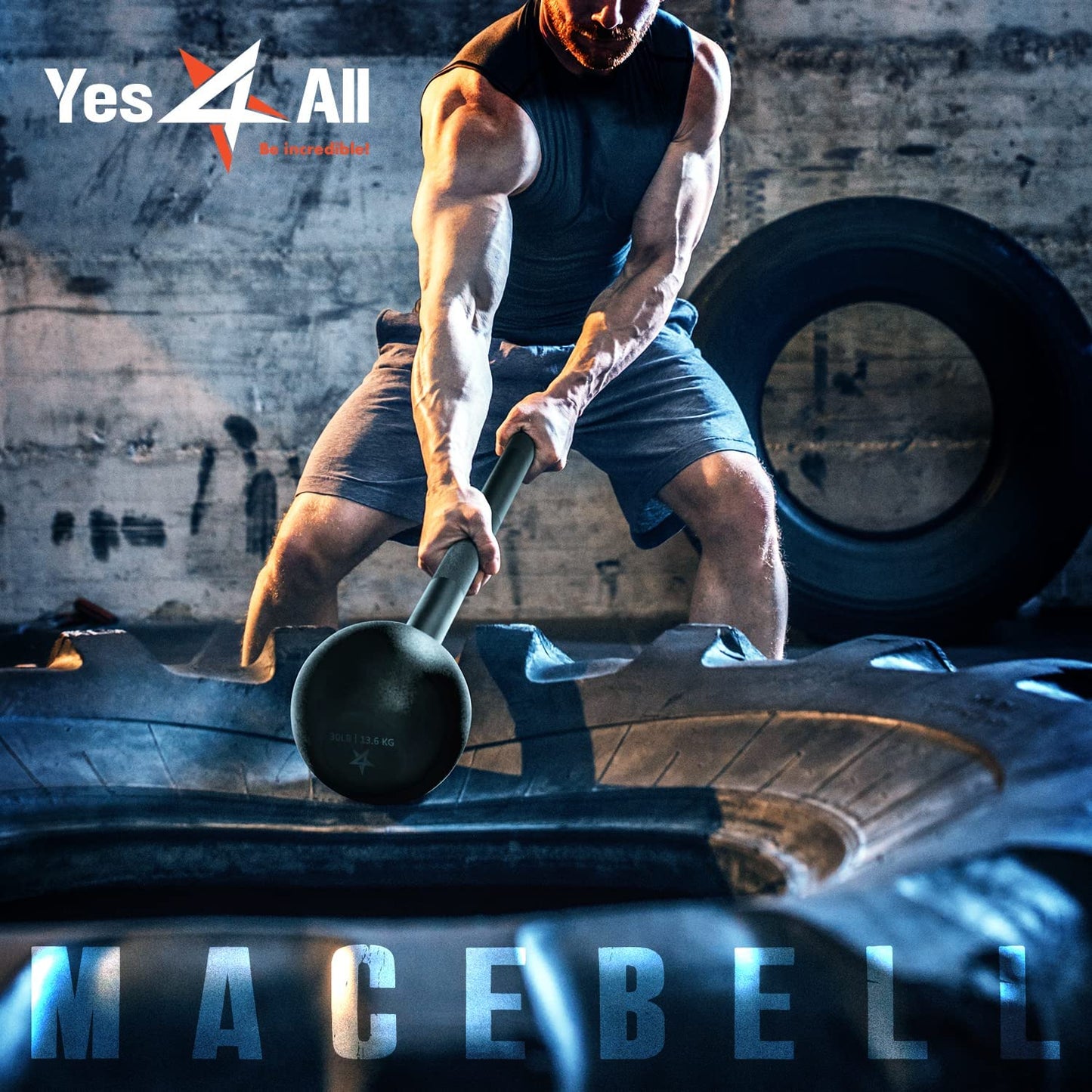 Steel Mace Bell for Comprehensive Strength Training - Enhances Full Body, Muscle, Shoulder, Grip, and Forearm Workouts for Rehabilitation and Stretching, Available in 5, 7, 10, 15, 20, 25, and 30 lbs for Both Women and Men