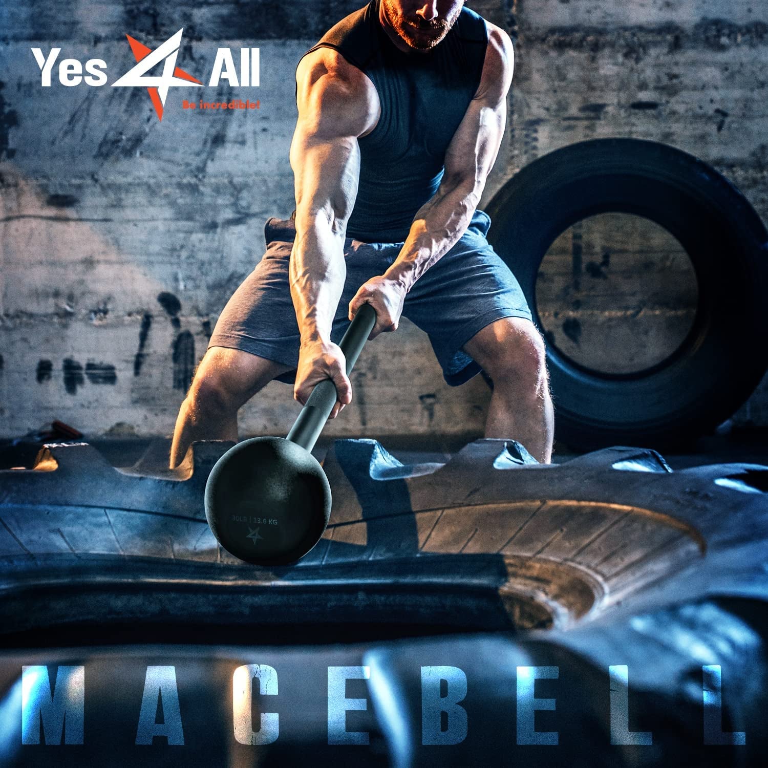 Steel Mace Bell for Comprehensive Strength Training - Enhances Full Body, Muscle, Shoulder, Grip, and Forearm Workouts for Rehabilitation and Stretching, Available in 5, 7, 10, 15, 20, 25, and 30 lbs for Both Women and Men