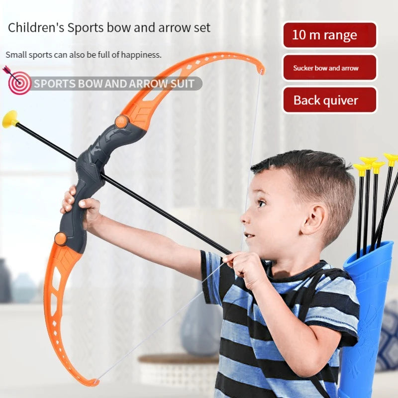 Bow and Arrow Toy Set 52Cm Archery Practice Recurve Outdoor Sorts Shooting Toy with Target Kids/Adults Gift