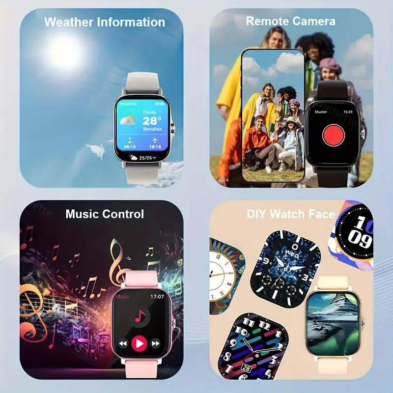 Smart Watch with Wireless Calling, Multi-Sport Modes, and Comprehensive Notification Features