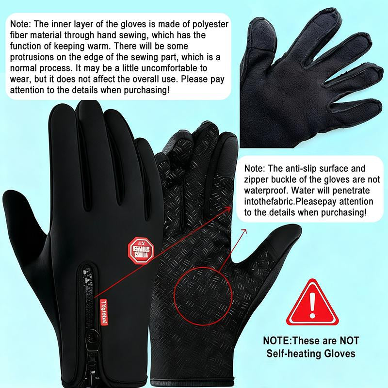 Professional Outdoor Winter Gloves: Touchscreen-Compatible, Windproof Full-Finger Design for Sports, Travel, and Everyday Use