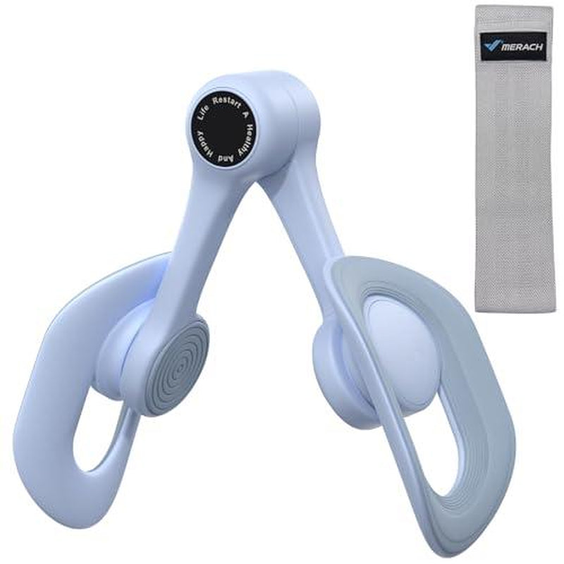 Merach Thigh Trainer - Home Fitness Equipment for Inner Thighs, Legs, and Arms with Optional Versions: Standard, Strap, Smart Counter (Blue)