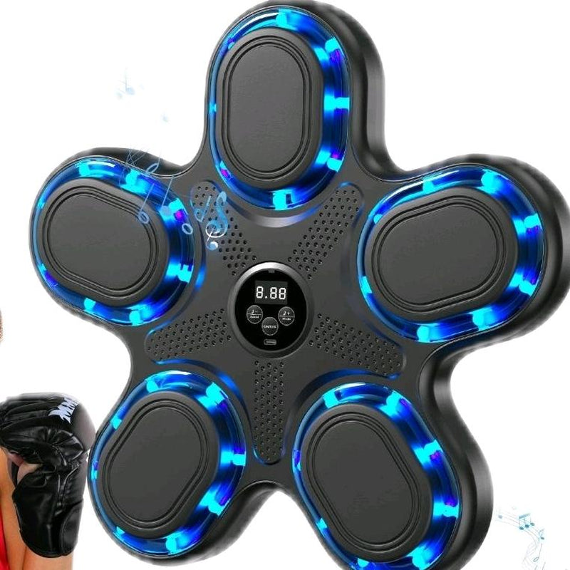 Home and Office Fitness Trainer 2025: Upgraded Smart Bluetooth Boxing Machine with Punch Counter, Gloves, LED Lighting, and Adjustable Speed, Wall-Mounted Design