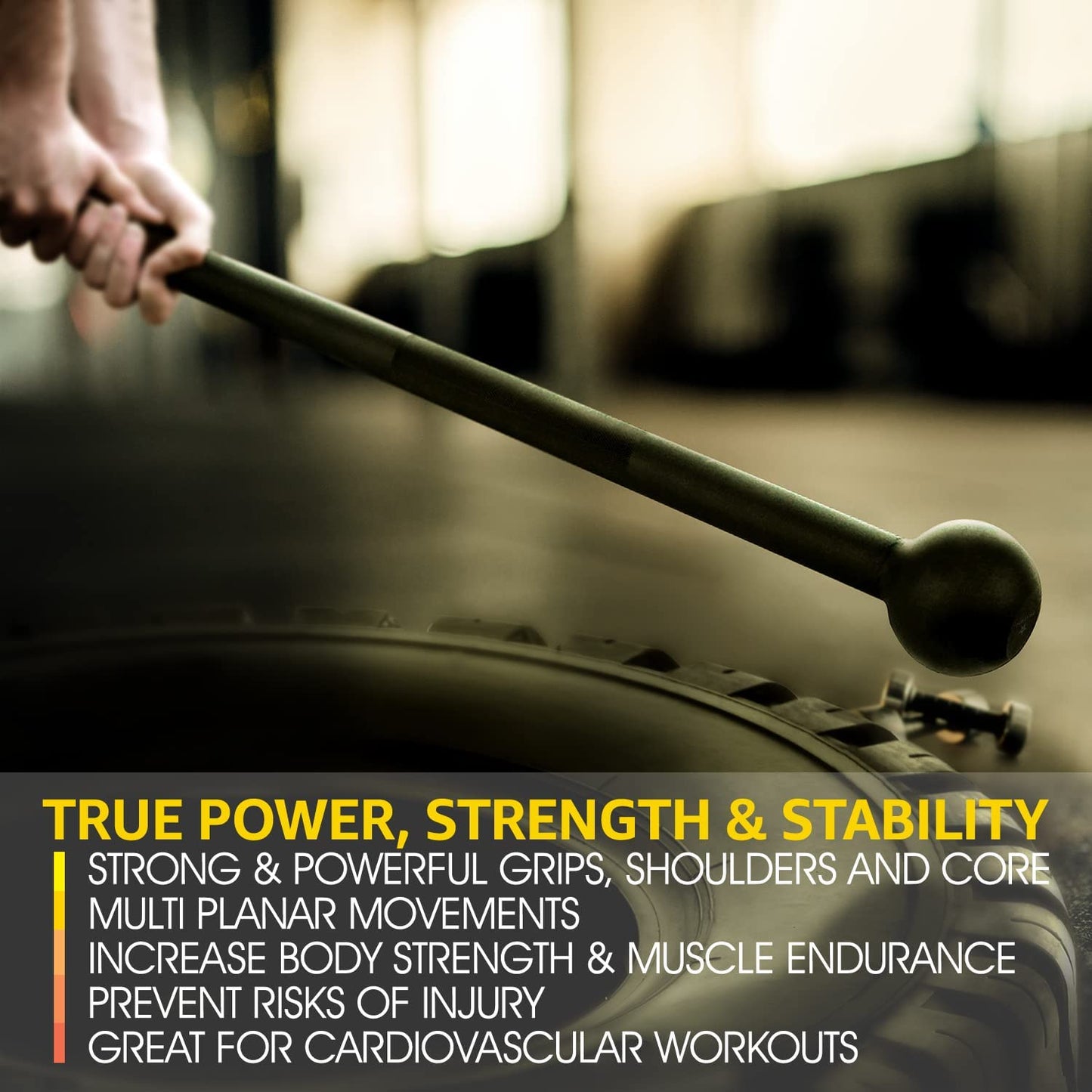 Steel Mace Bell for Comprehensive Strength Training - Enhances Full Body, Muscle, Shoulder, Grip, and Forearm Workouts for Rehabilitation and Stretching, Available in 5, 7, 10, 15, 20, 25, and 30 lbs for Both Women and Men