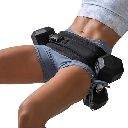 Adjustable Resistance Hip Thrust Weight Belt for Home Workouts, Kettlebell Training, and Glute Enhancement with Enhanced Cushioning