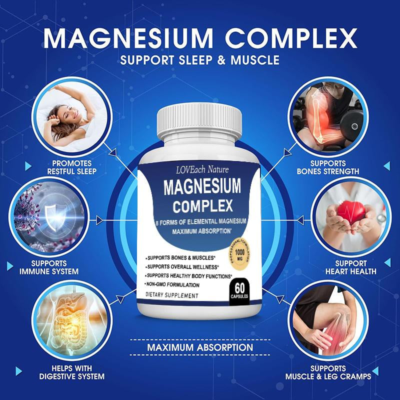 Magnesium Complex: Essential 8-Form Magnesium Supplement for Fitness and Dietary Health
