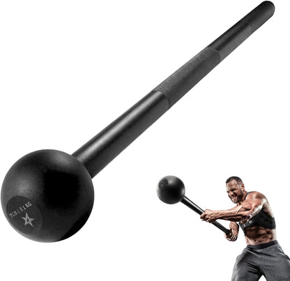 Steel Mace Bell for Comprehensive Strength Training - Enhances Full Body, Muscle, Shoulder, Grip, and Forearm Workouts for Rehabilitation and Stretching, Available in 5, 7, 10, 15, 20, 25, and 30 lbs for Both Women and Men