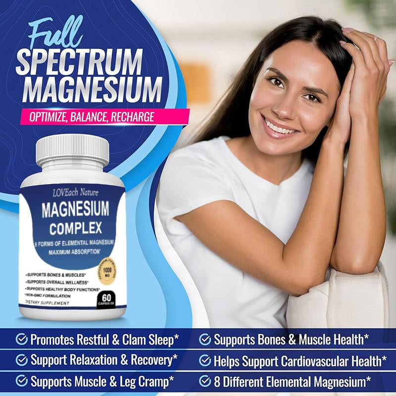 Magnesium Complex: Essential 8-Form Magnesium Supplement for Fitness and Dietary Health