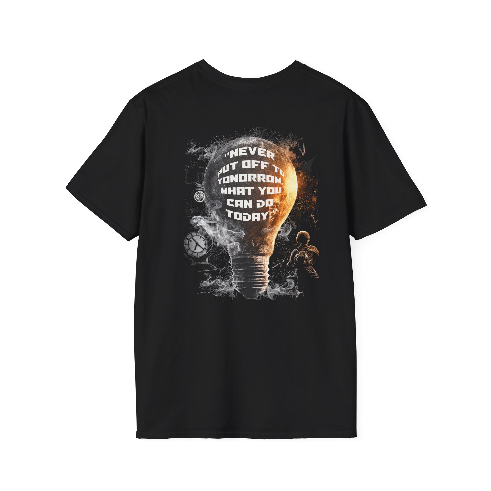 Lightbulb T-Shirt Design — “Never Put Off Tomorrow What You Can Do Today”