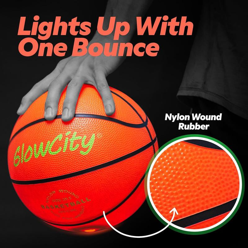Illuminated LED Basketball with Glow-in-the-Dark Feature