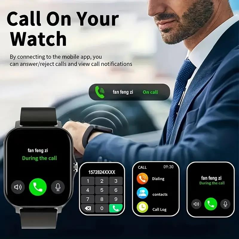 Smart Watch with Wireless Calling, Multi-Sport Modes, and Comprehensive Notification Features