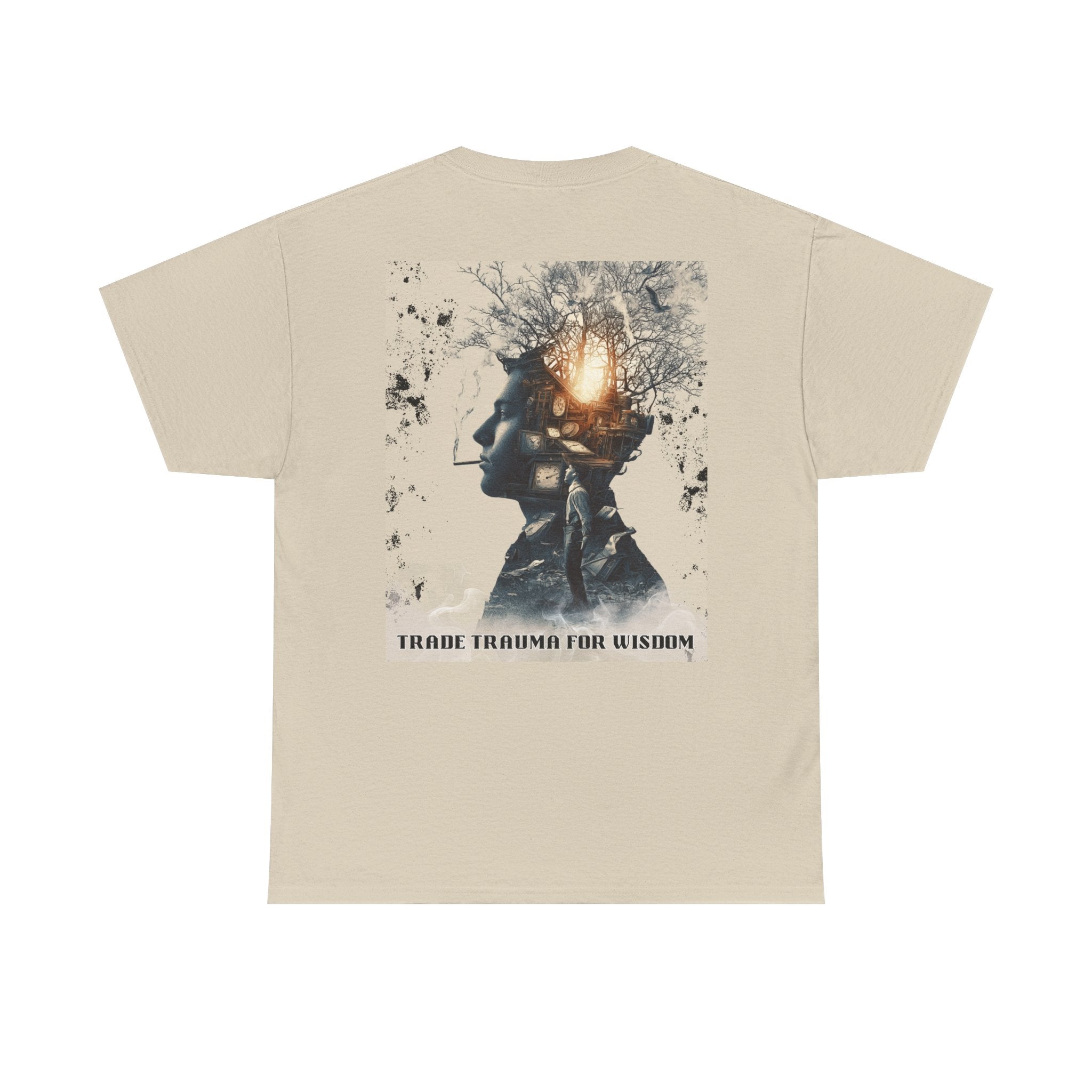 Trade trauma for Wisdom Unisex Heavy Cotton Tee