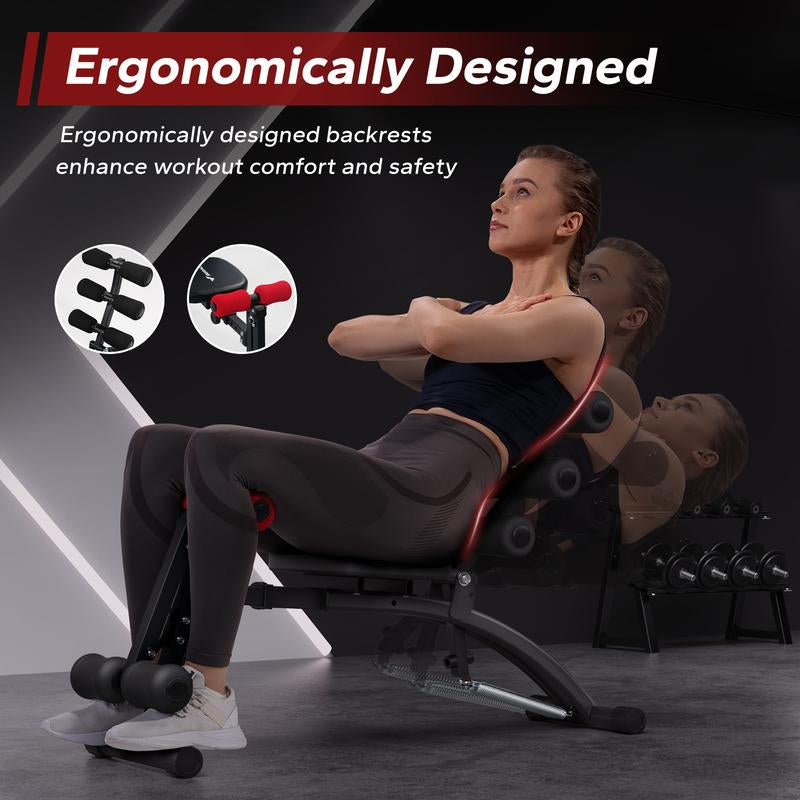 MERACH Multi-Functional Adjustable Ab Workout Bench and Exercise Chair for Home Gym