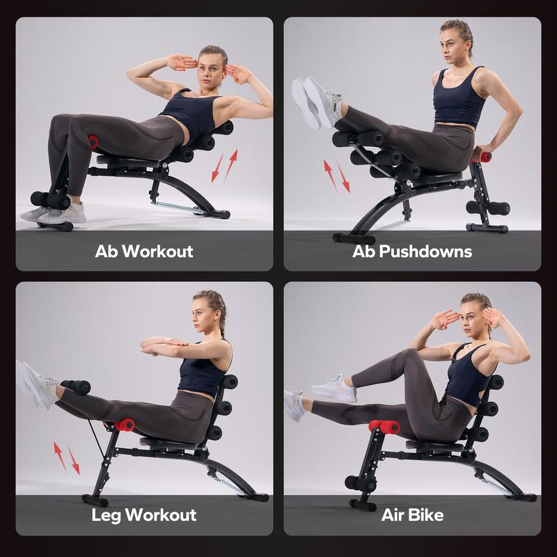 MERACH Multi-Functional Adjustable Ab Workout Bench and Exercise Chair for Home Gym