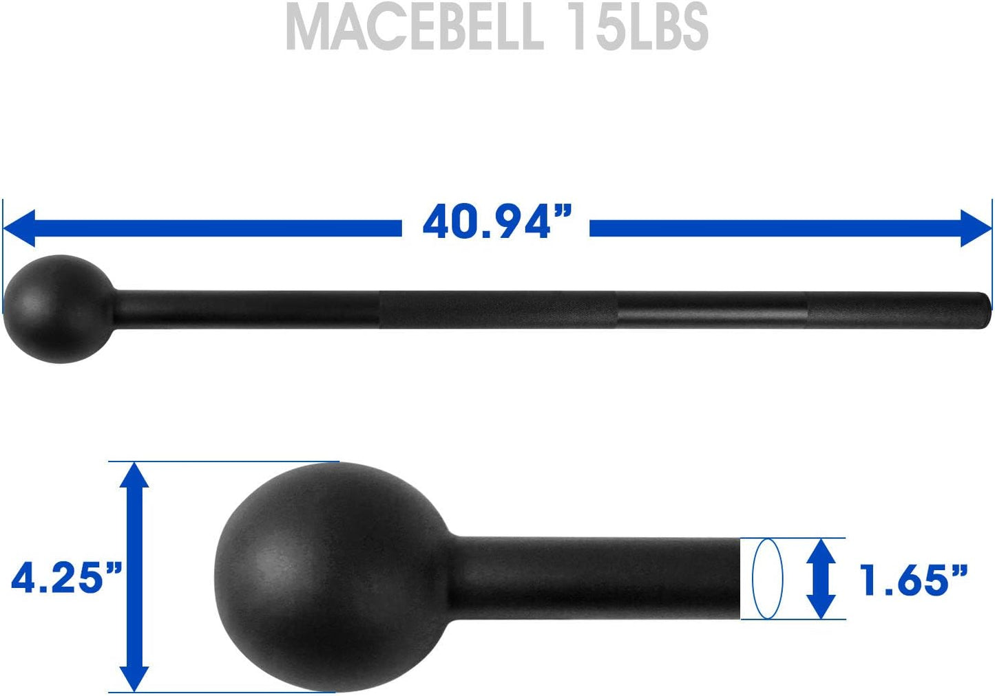 Steel Mace Bell for Comprehensive Strength Training - Enhances Full Body, Muscle, Shoulder, Grip, and Forearm Workouts for Rehabilitation and Stretching, Available in 5, 7, 10, 15, 20, 25, and 30 lbs for Both Women and Men