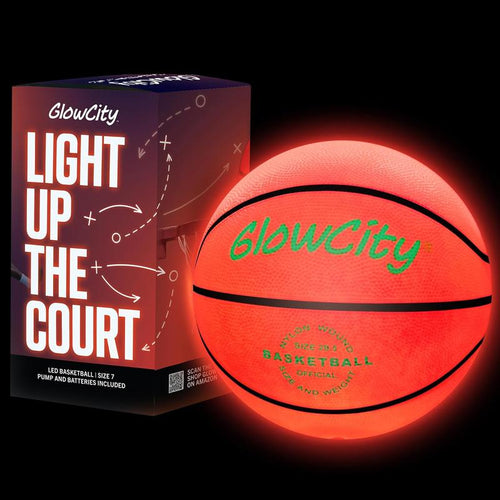 Illuminated LED Basketball with Glow-in-the-Dark Feature