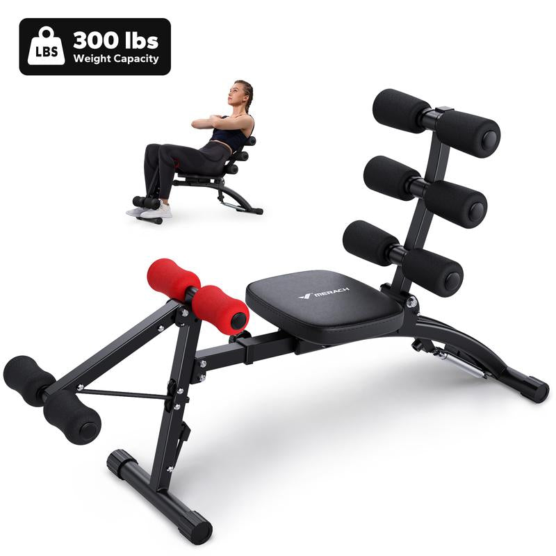 MERACH Multi-Functional Adjustable Ab Workout Bench and Exercise Chair for Home Gym