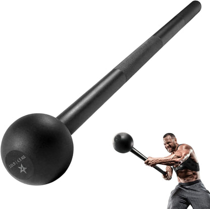 Steel Mace Bell for Comprehensive Strength Training - Enhances Full Body, Muscle, Shoulder, Grip, and Forearm Workouts for Rehabilitation and Stretching, Available in 5, 7, 10, 15, 20, 25, and 30 lbs for Both Women and Men