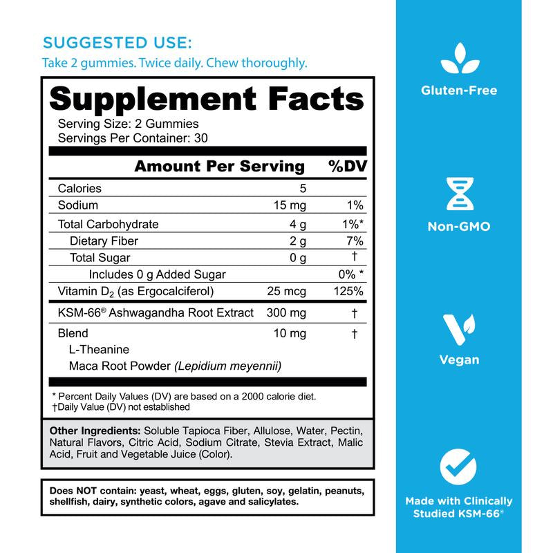 Zero Sugar Best Seller Trio - Revolutionary 3-In-1 Pre, Post, and Probiotic Formula with Apple Cider Vinegar, Vitamin B12, Ashwagandha, L-Theanine, and Vitamin D Gummies. Gluten-Free, Vegan, Non-GMO, and Gelatin-Free.