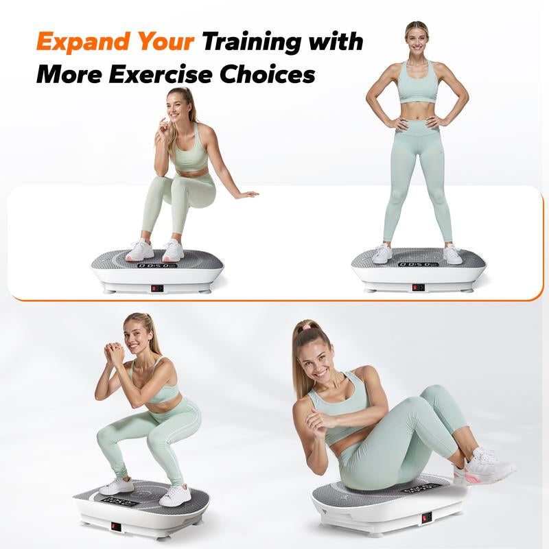 Merach Slim Vibration Plate Exercise Machine with Lymphatic Drainage - Compact Design for Whole Body Workout Fitness Equipment