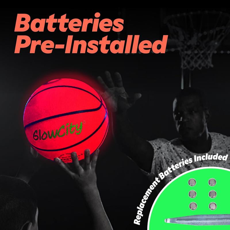 Illuminated LED Basketball with Glow-in-the-Dark Feature