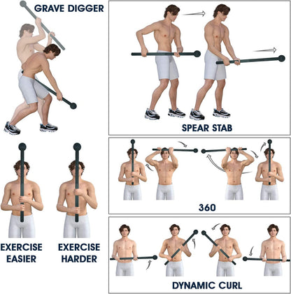 Steel Mace Bell for Comprehensive Strength Training - Enhances Full Body, Muscle, Shoulder, Grip, and Forearm Workouts for Rehabilitation and Stretching, Available in 5, 7, 10, 15, 20, 25, and 30 lbs for Both Women and Men