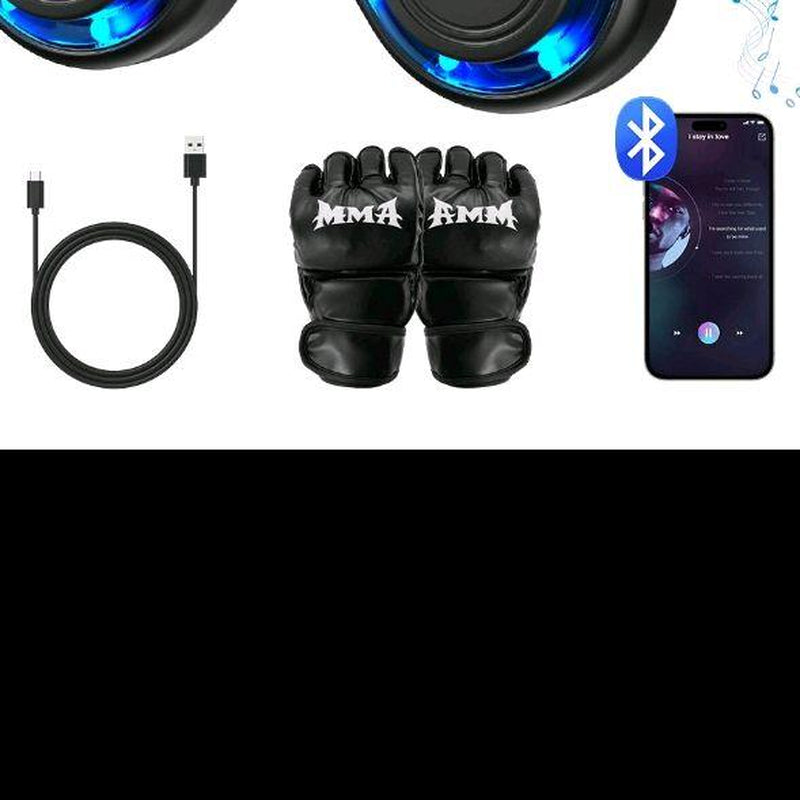 Home and Office Fitness Trainer 2025: Upgraded Smart Bluetooth Boxing Machine with Punch Counter, Gloves, LED Lighting, and Adjustable Speed, Wall-Mounted Design