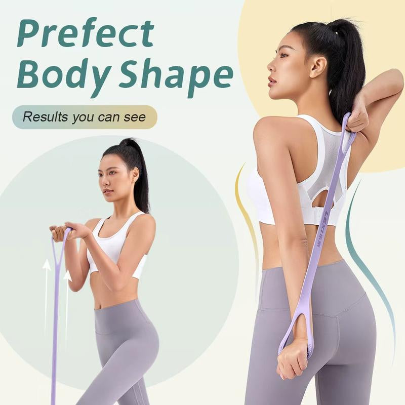 LEXI Figure 8 Resistance Bands for Women Men 8 Shaped Silicone Material Original Stretch Band for Arms Chest Expander Yoga Gym Fitness Home Workout Quick Effective Workouts Ergonomic Design Skin Friendly Portable Full Body Toning