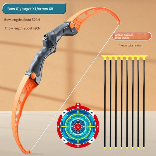 Bow and Arrow Toy Set 52Cm Archery Practice Recurve Outdoor Sorts Shooting Toy with Target Kids/Adults Gift